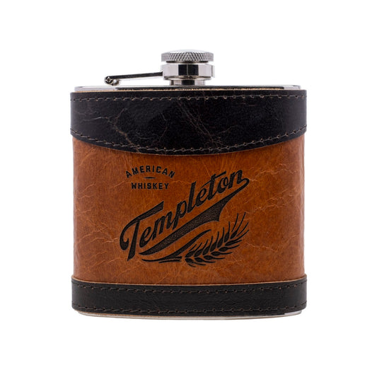 Double Aged Leather Flask - 6 OZ - 5 Pcs. per Order