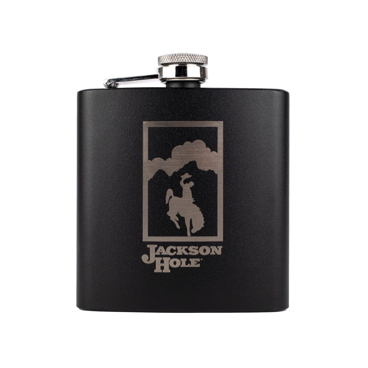 Jet Black Flask - 6 OZ - 5 Pcs per Order