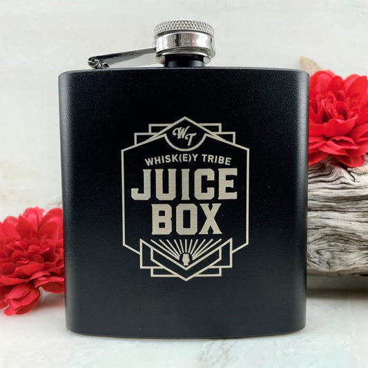Jet Black Flask - 6 OZ - 5 Pcs per Order
